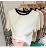 Women's O-Neck Slim Knit Sweater