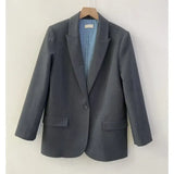 Women Grey Blazer Pants Suit