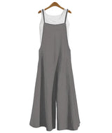 Women Cotton Wide Leg Jumpsuit