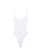 Women Ribbed Strappy Snap Bodysuit