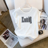 Women's Striped O-Neck Crop Sweater