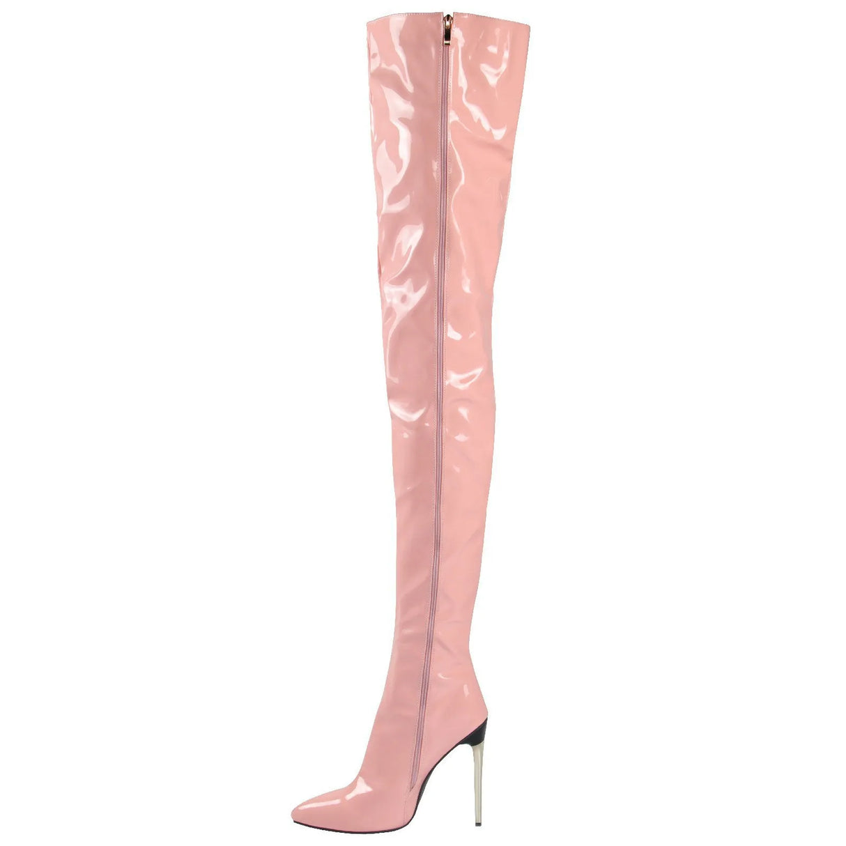 Women’s Over-the-Knee Metallic Heel Boots