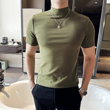 Men Korean Slim Fit Turtleneck Tee