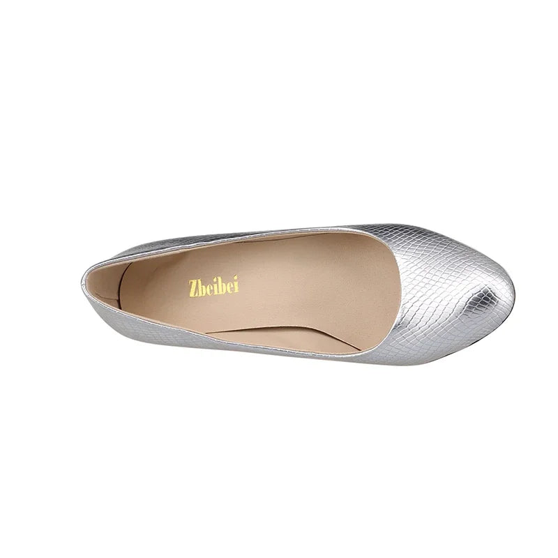 5cm Crocodile Pumps – Low Heel Red Heels 2025