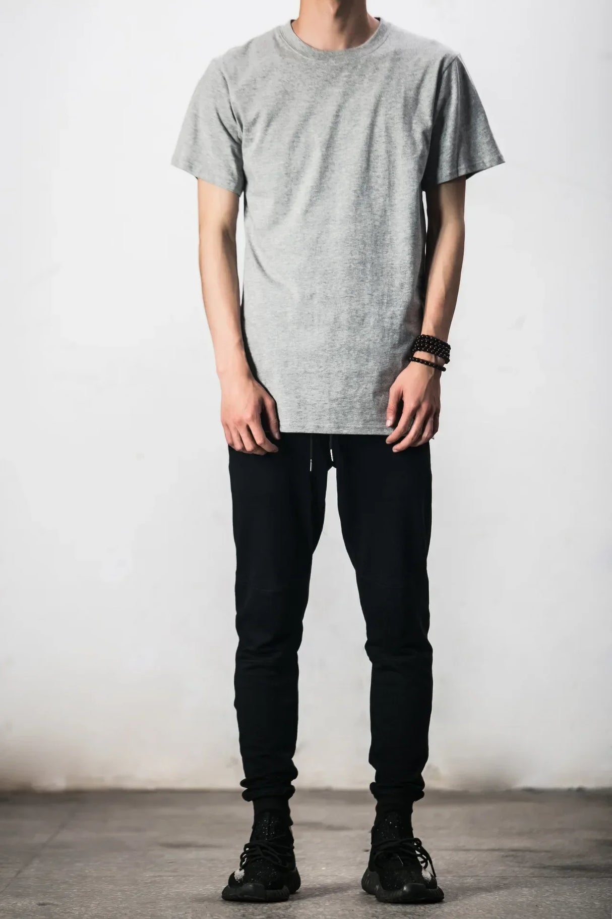 Men Long Hem Streetwear Tee