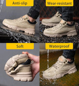 Men Steel Wire Safety Work Sneakers