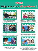 Ifold Portable Baby Car Seat showcases convenience in travel, fitting in cars, buses, and more for kids aged 7-12.