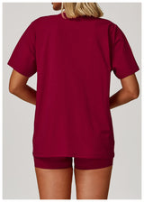 Loose Fit Yoga Tee - Breathable & Quick Dry