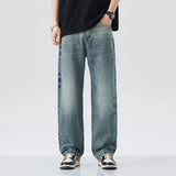 Men Retro Straight Jeans