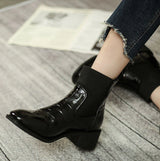 Women Pointed Toe High Heel Work Booties – Short Ankle Shoes