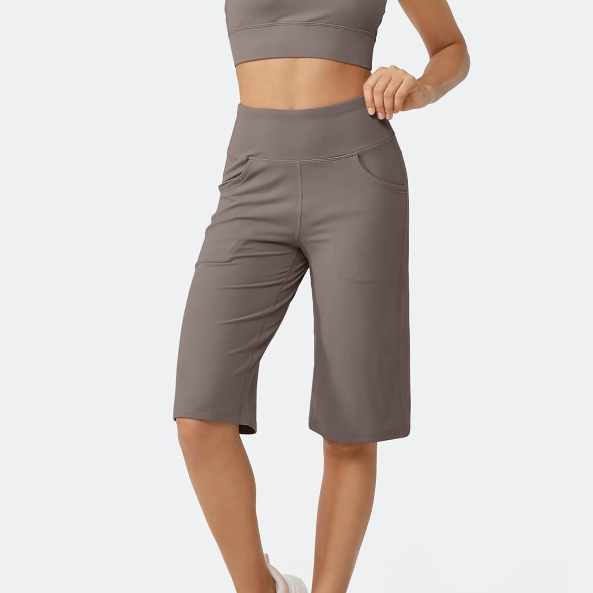 Women Capri Pants with Pockets Yoga Fit