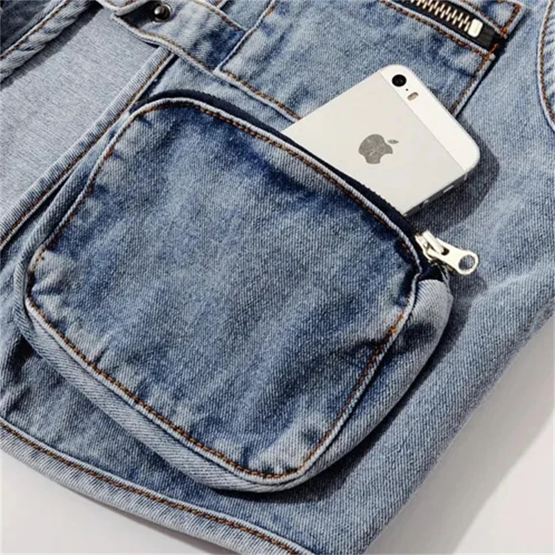 Women’s Jacquard Embroidery Short Denim Jacket