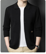 Men V-Neck Cardigan Sweater