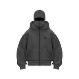 Men Balaclava Zip Hoodie Jacket