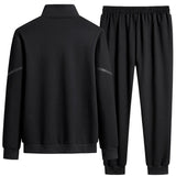 Men’s Plus Size Solid Tracksuit Set