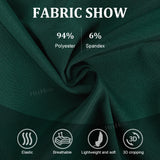 Fabric composition of Nurse Dental Scrubs Set, showing 94% polyester and 6% spandex, with features like breathability and elasticity.