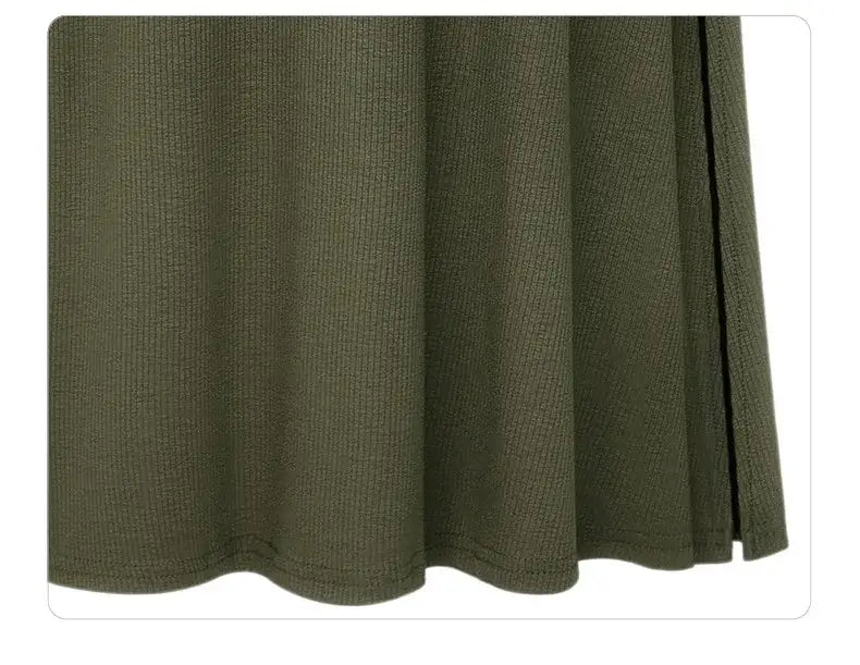 Women Knit Split Long A-Line Skirt