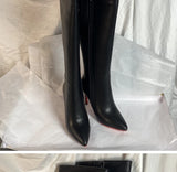 Women Pole Knee High Designer Boots – Sexy Leather High Heel
