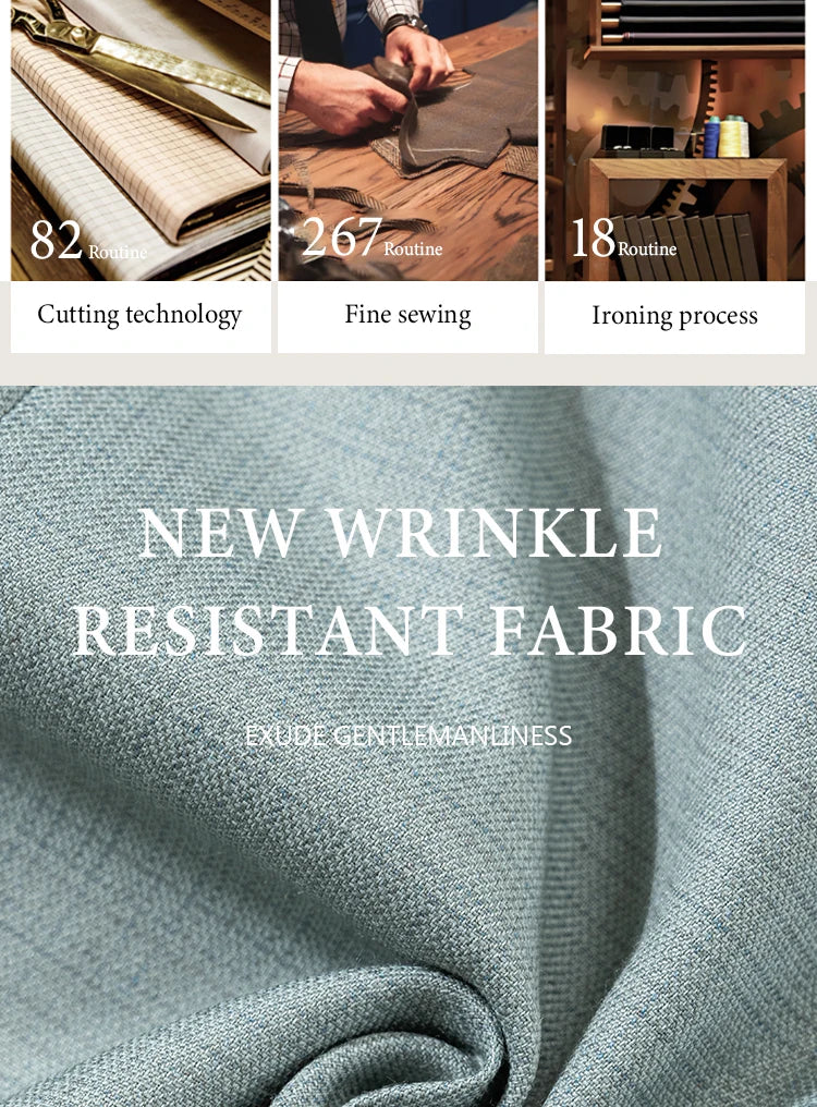 Men Slim Fit Green Summer Suit