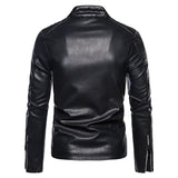 Men Faux Leather Motorcycle Jacket