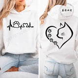 Cat Heart Graphic Hoodie