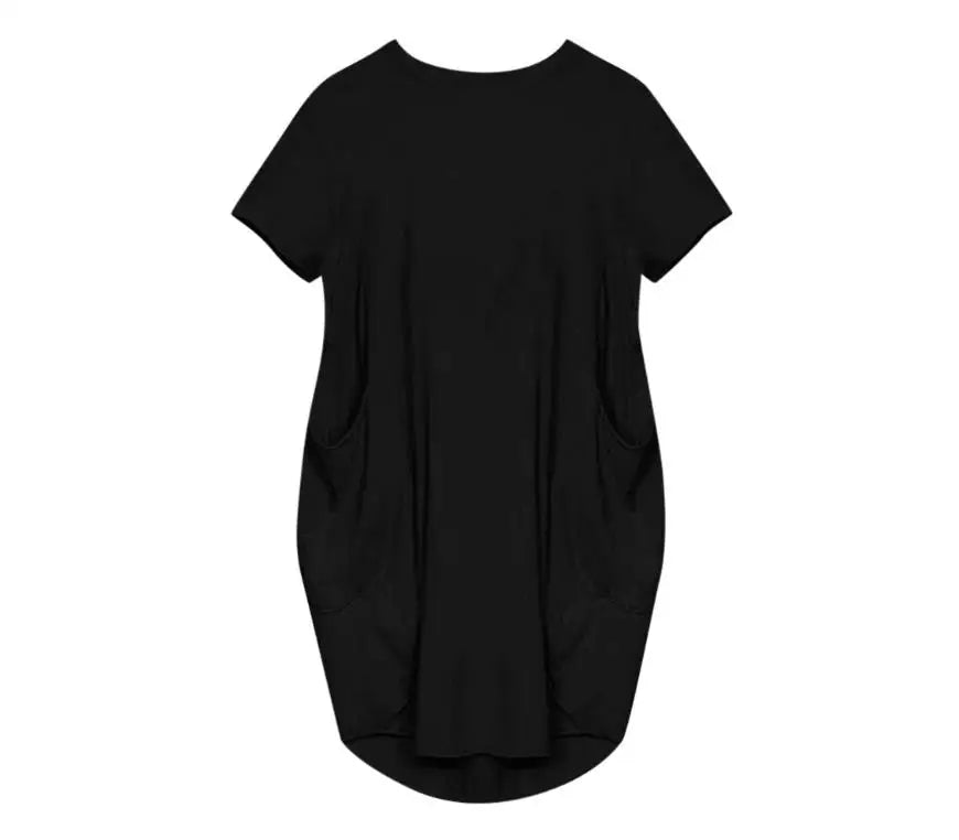Women Casual Loose Cotton Dress