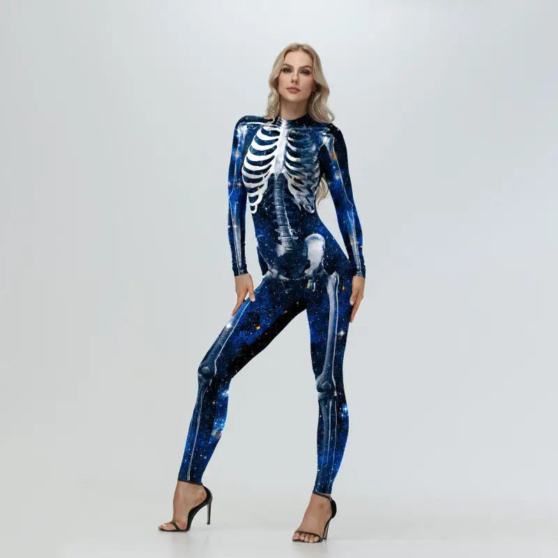 Zombie Skeleton Bodysuit Halloween Jumpsuit Costume