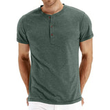 Men Cotton Henley T-Shirt