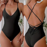 Women Solid Plus Size Swimsuit