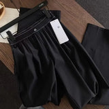Women High-Waist Casual Street Trousers
