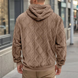 Men Velvet Hooded Pullover Sweater