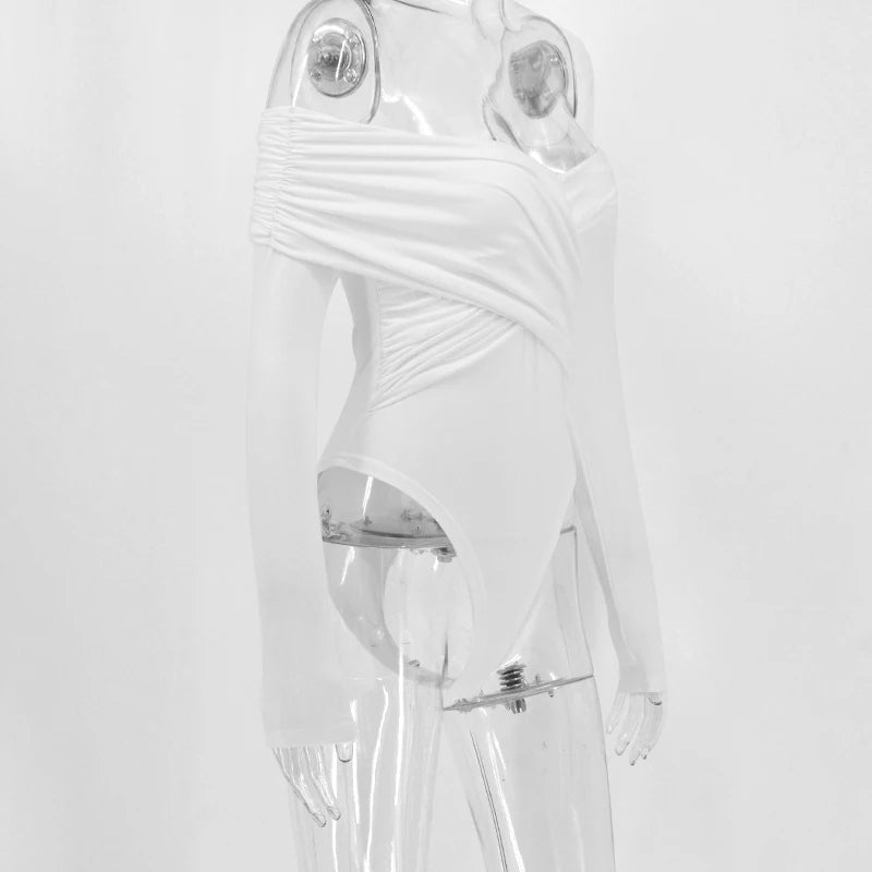 Y2K Black Long Sleeve Bodysuit – Party Clubwear