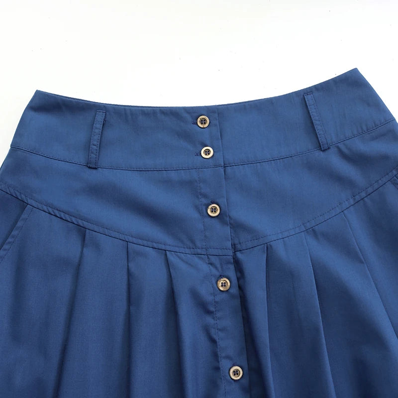 Women Buttoned Cargo Skirt