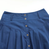 Women Buttoned Cargo Skirt