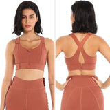 Women Front Zipper Sports Bra Plus Size