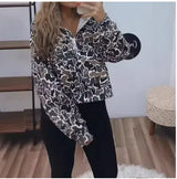 Women Leopard Print Hoodie Jacket