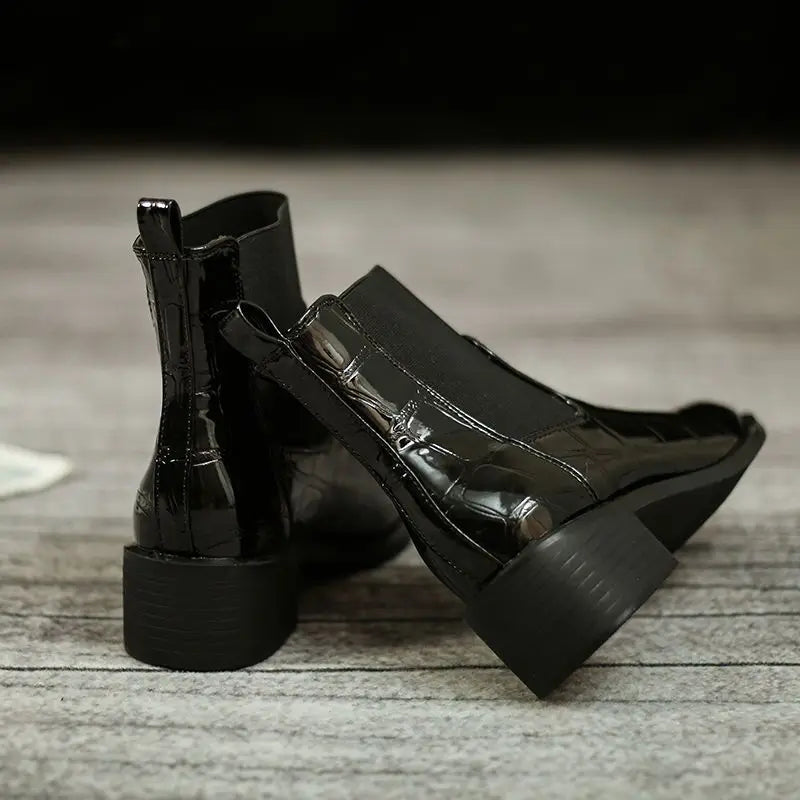 Women Pointed Toe High Heel Work Booties – Short Ankle Shoes