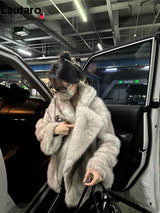 Oversized Faux Fox Fur Winter Coat