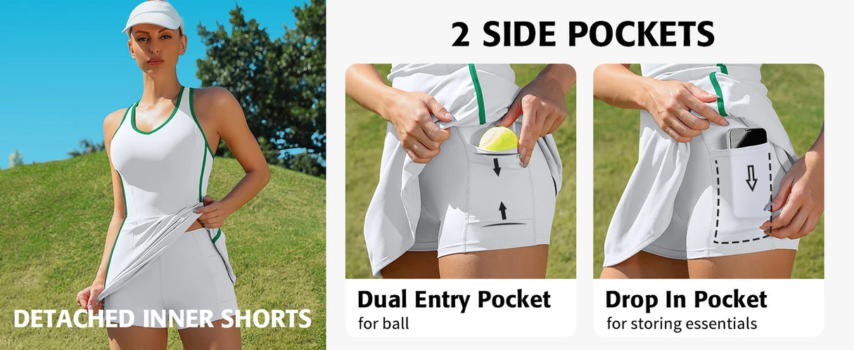 Women V Neck Tennis Sports Dress