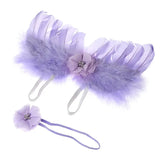 Baby angel wing costume set with headband in purple, perfect for newborn photography props and outfits.