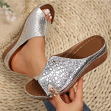 Women Huarache Wedge Sandals Summer Slides