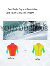 Cool and breathable shirt with before and after images showcasing its silky smooth texture.