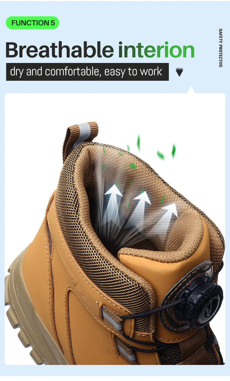 Men Waterproof Indestructible Safety Work Boots