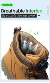 Men Waterproof Indestructible Safety Work Boots