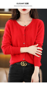 Women's Mink Cashmere Knit Cardigan