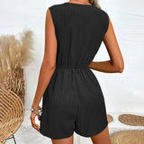 Women Cross V Neck Summer Romper