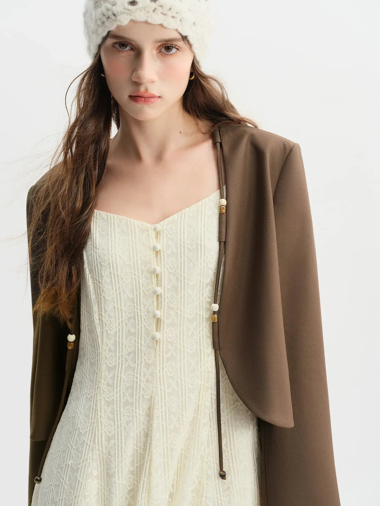 Women Plus Size Beaded Short Jacket