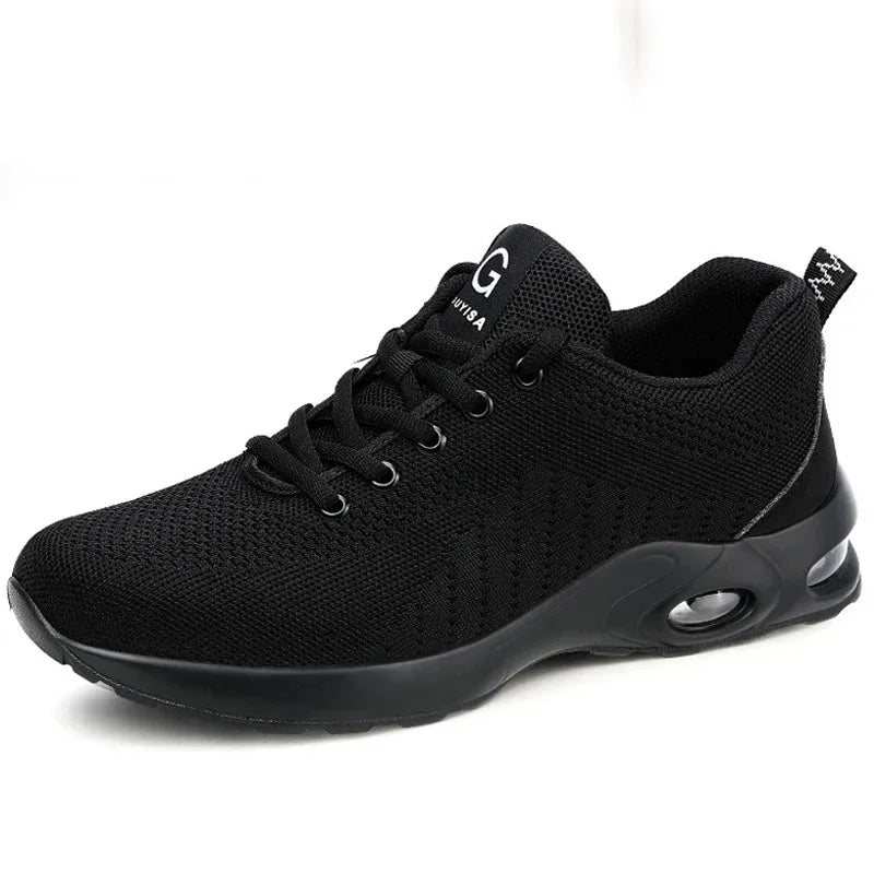 Women Safety Shoes Air Cushion Steel Toe Sneakers