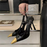 Metal Square Toe Stiletto Pumps – Summer 2025