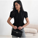 Elegant Women's Slim Waist Blazer Coat